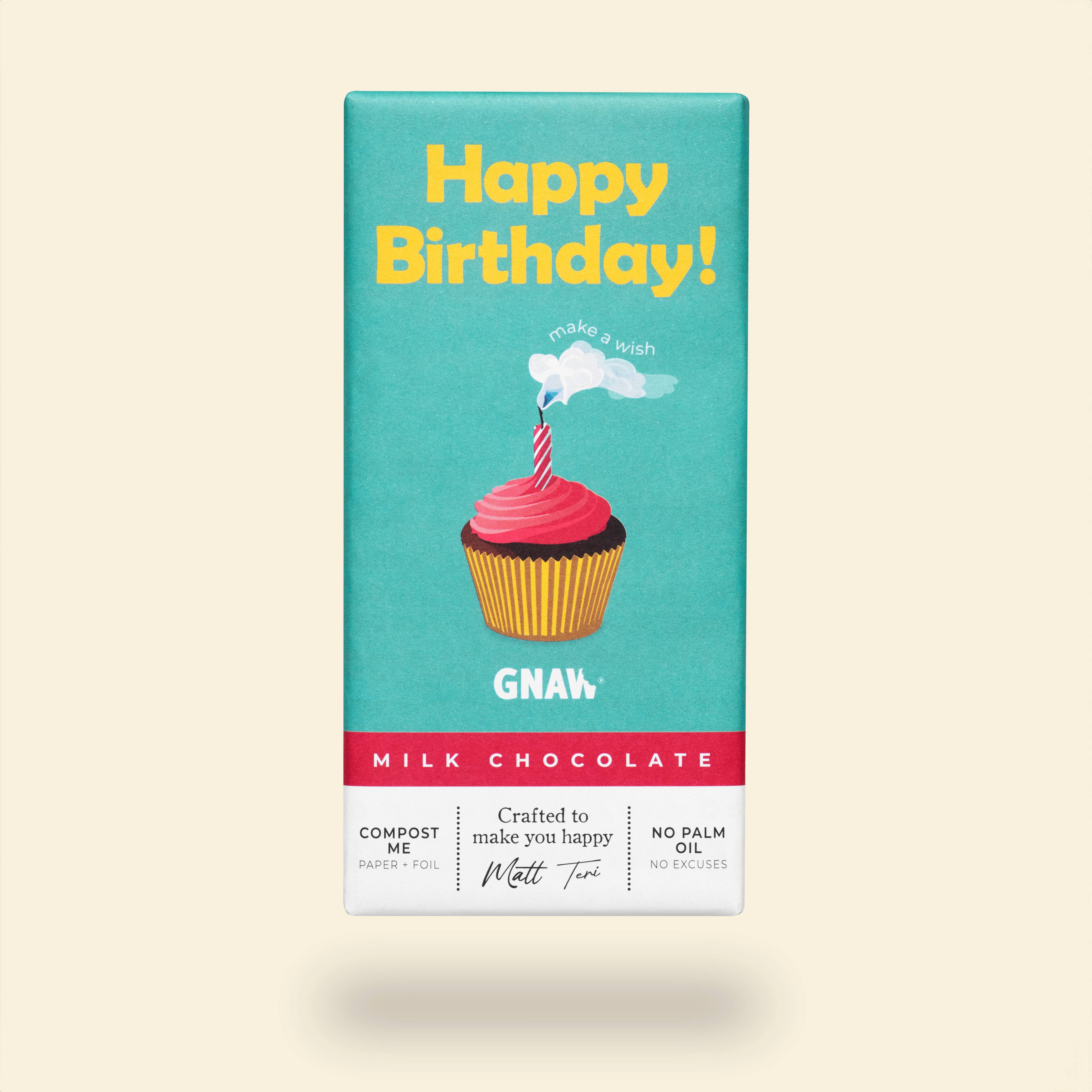 'Happy Birthday' Chocolate Bar