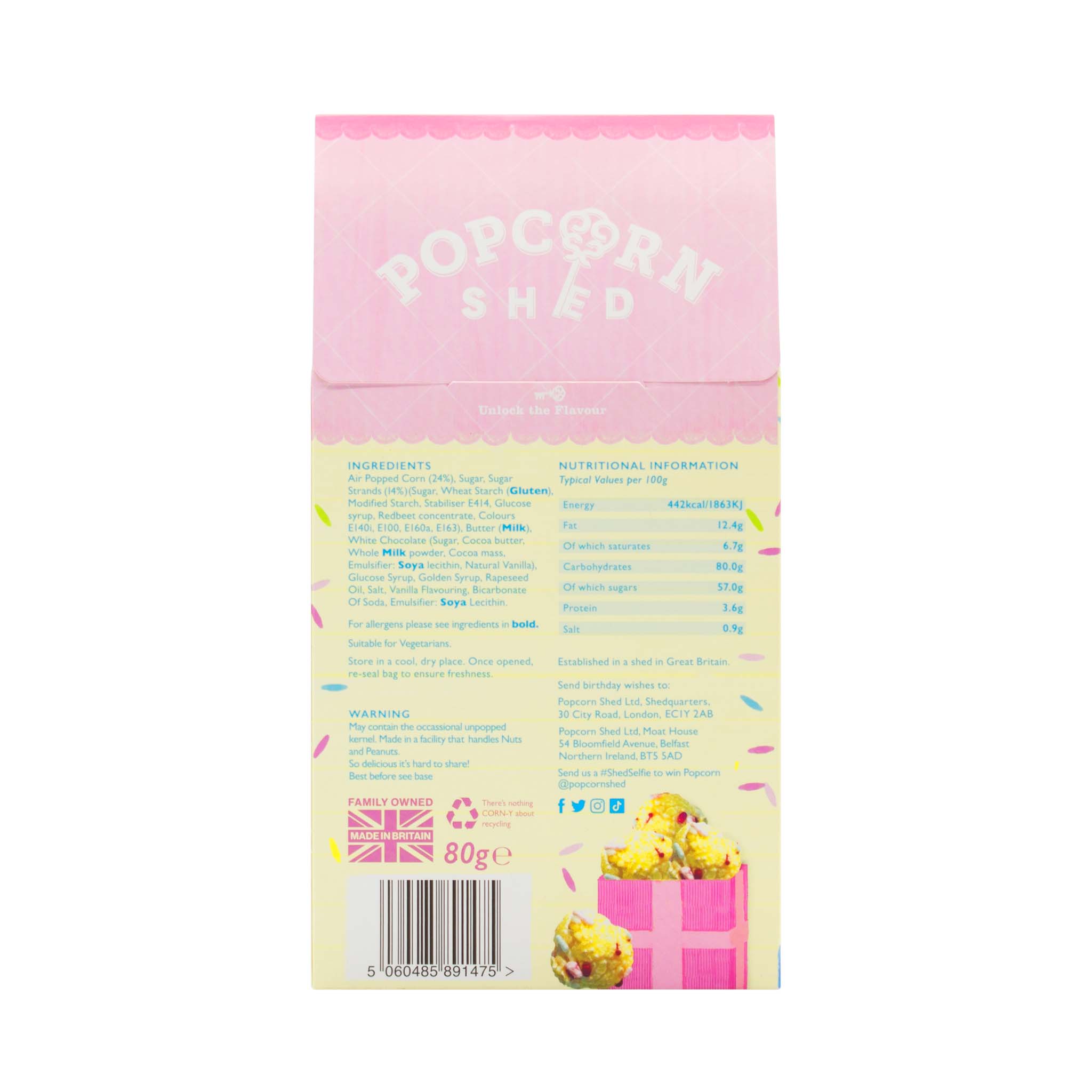 Birthday Cake Gourmet Popcorn Snack Box