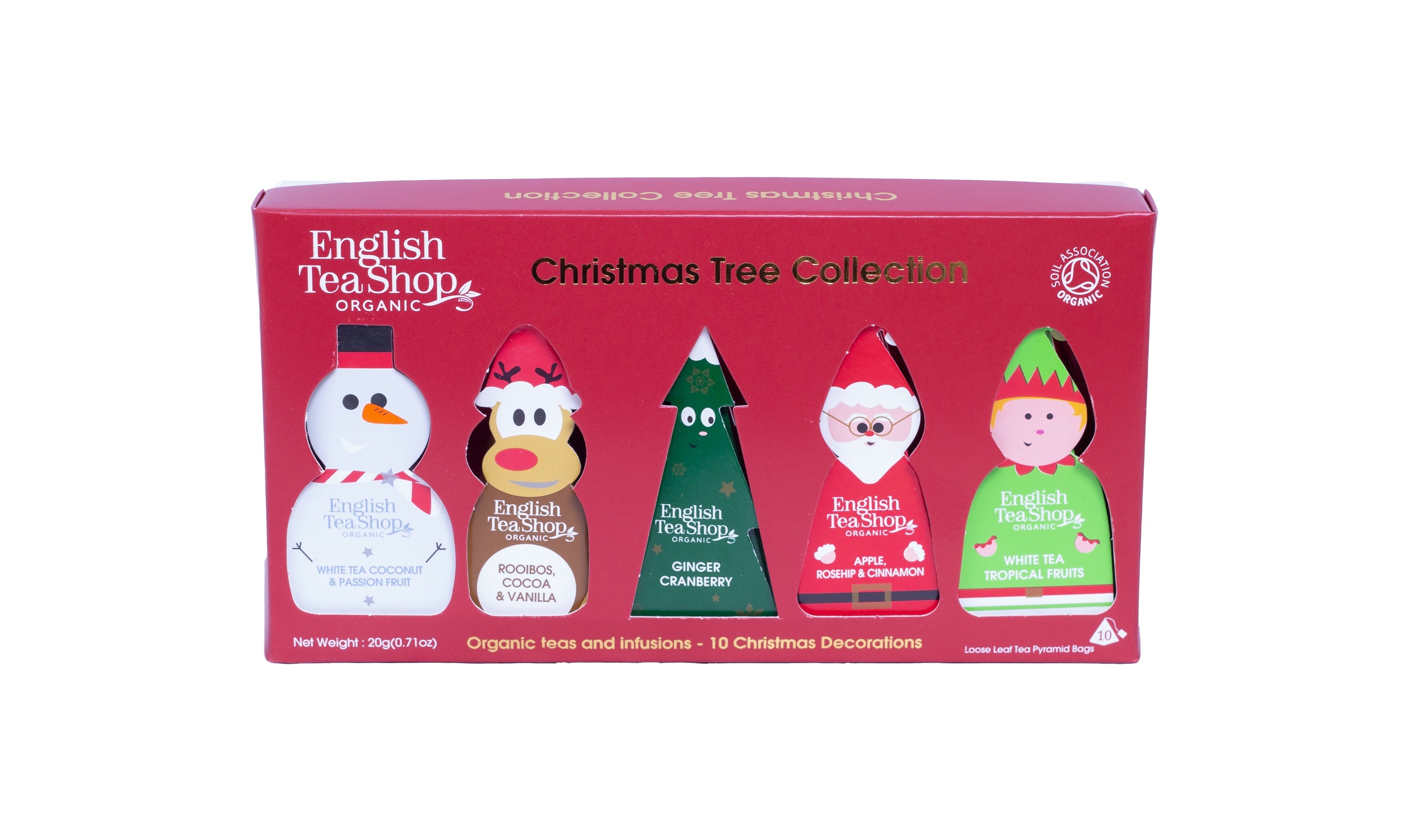 English Tea Shop Christmas Tree Collection packaging on a white background