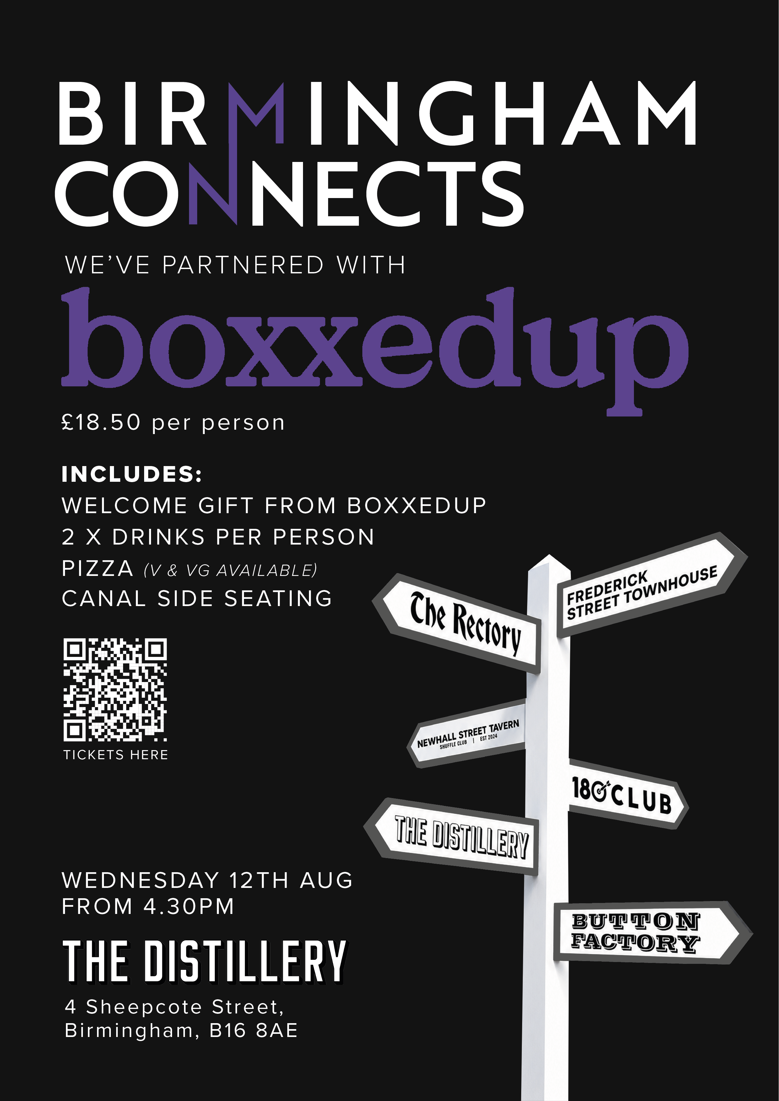Birmingham Connects in partnership with boxxedup August Networking Event