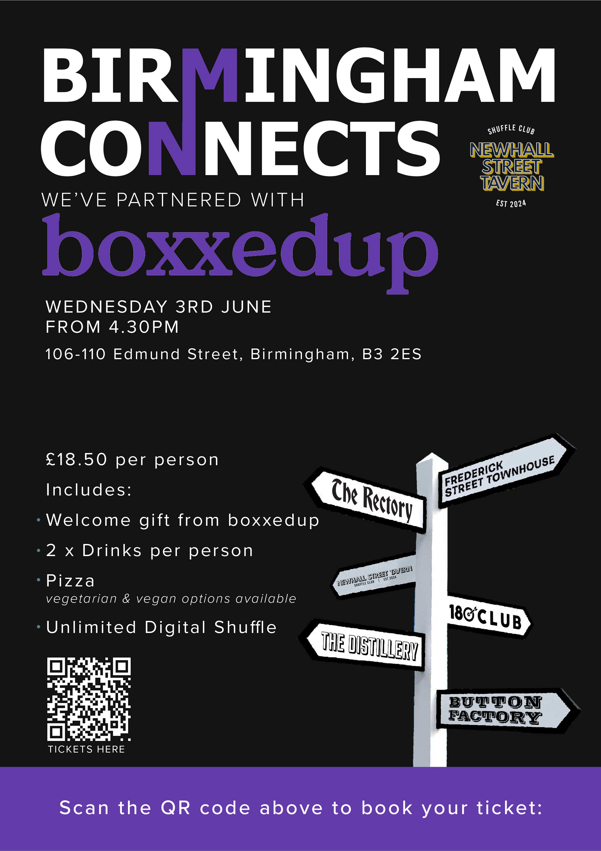 Birmingham Connects in partnership with boxxedup June Networking Event