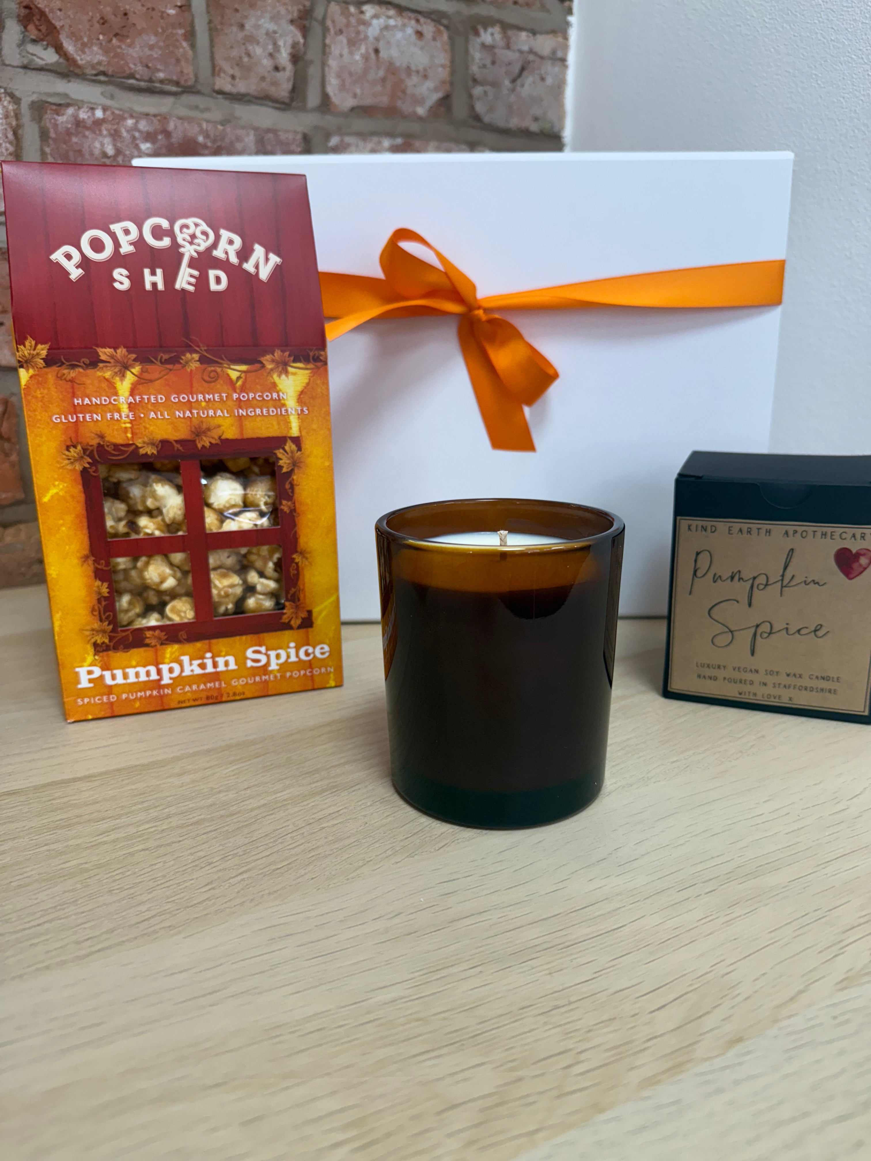 Pumpkin Spice Candle & Popcorn Box