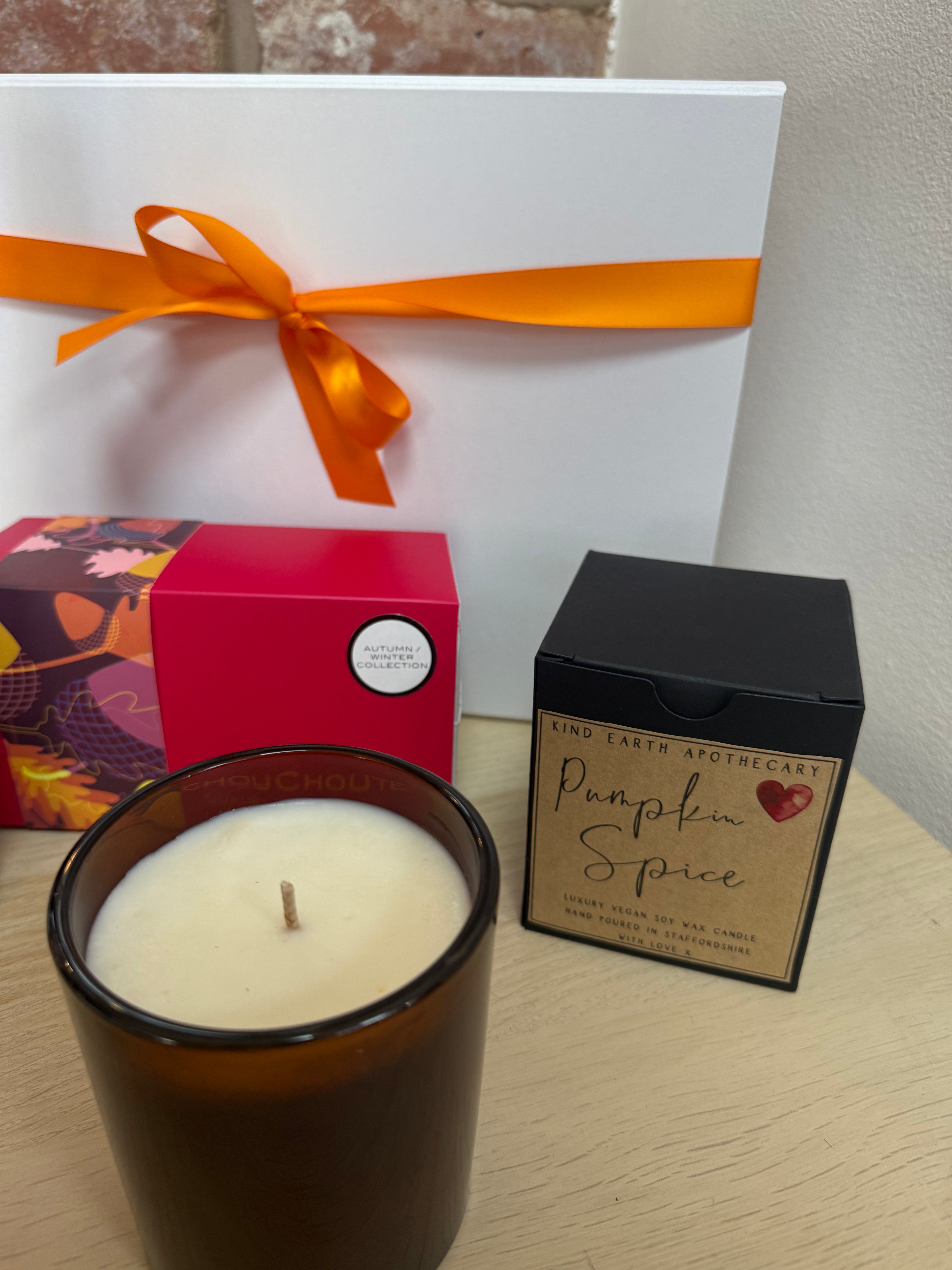Autumn Candle, Chocolate & Fizz Box