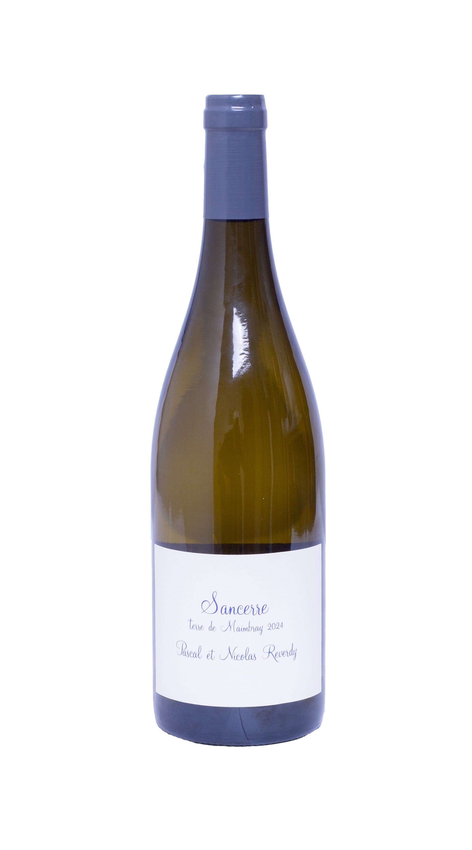 Sincere White Wine Bottle  on a white background