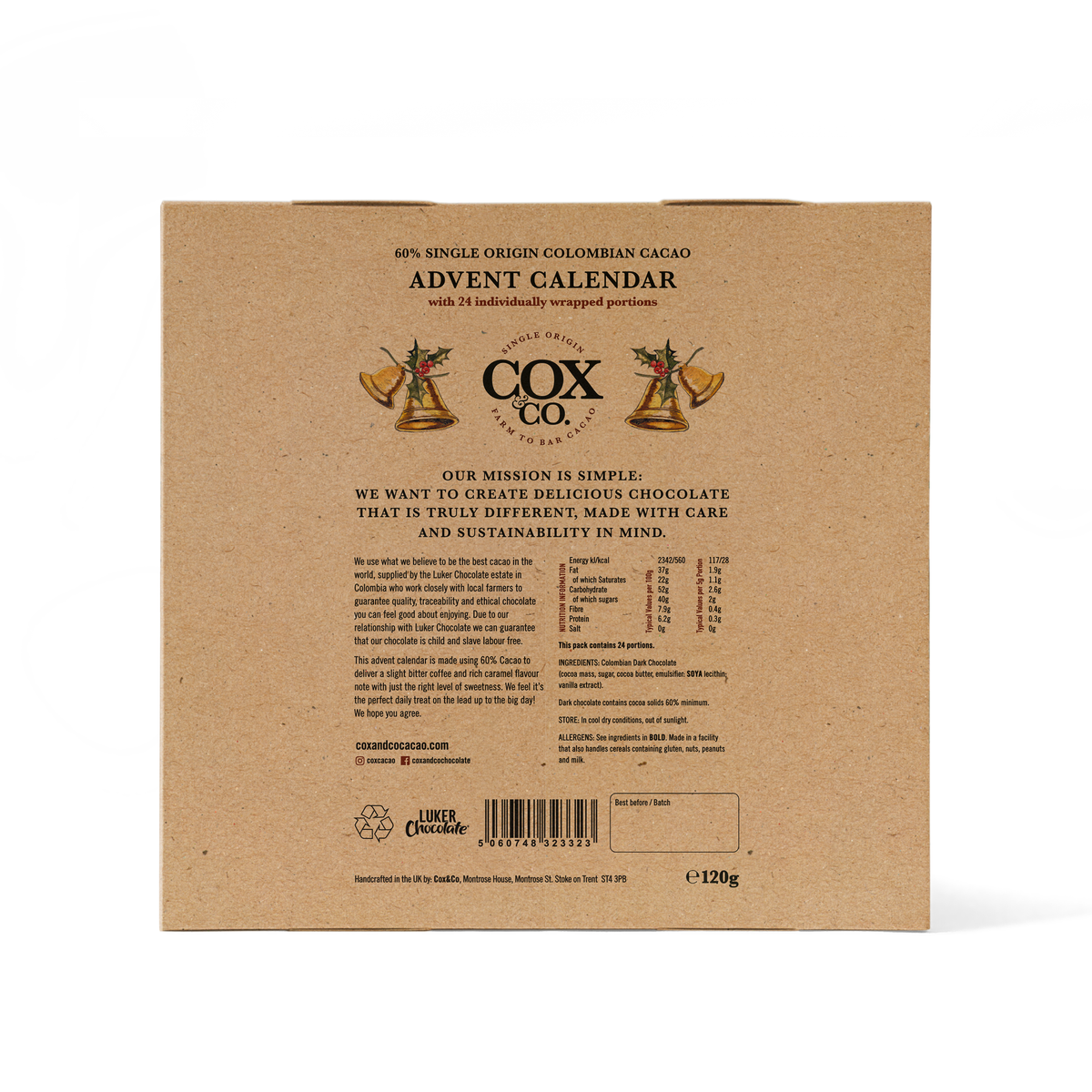 Cox & Co Advent Calendar - 60% Dark Chocolate 