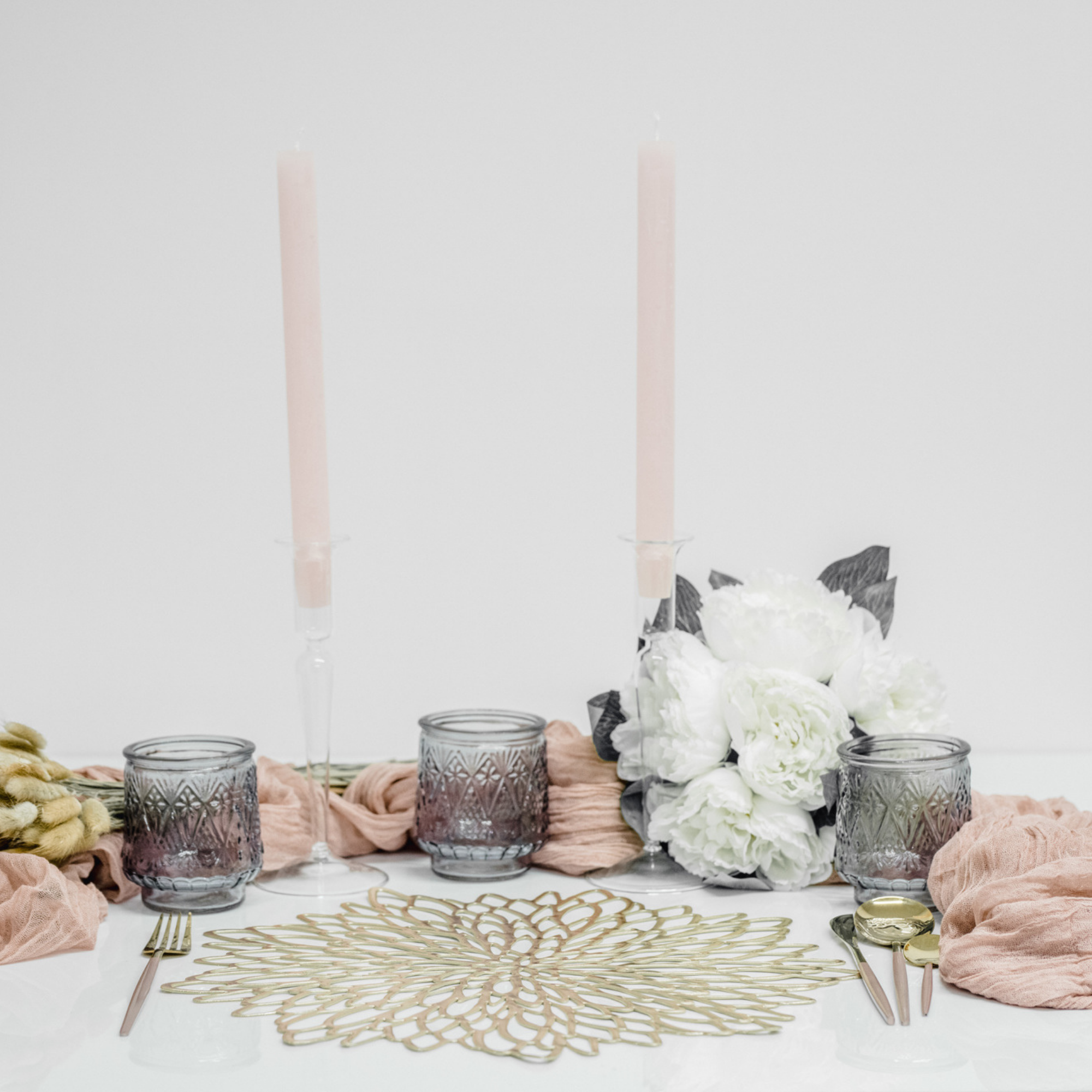 Luxury Pretty in Pink Tablescape by Qube Luxe
