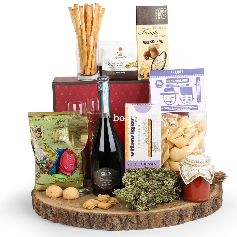 Luxury Valentino Prosecco Biscuits Hamper Gift Box