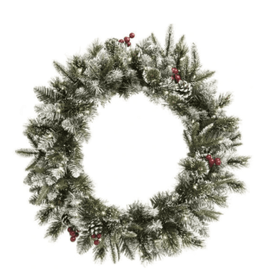 Luxurious Snow Effect Green Wreath
